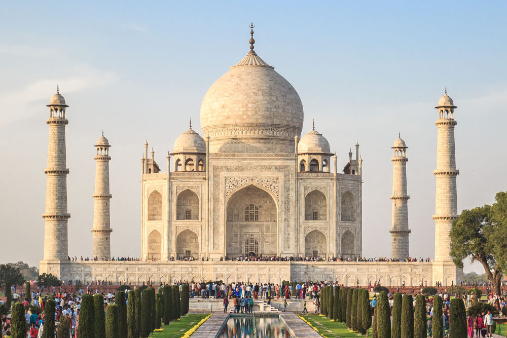 Agra. Taj Mahal and Edwin's family